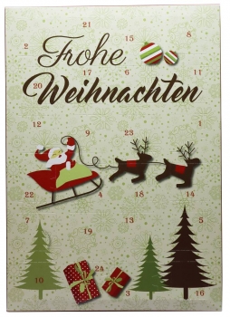 Adventskalender Classic "Frohe Weihnachten"  für 24 Trüffel/Pralinen